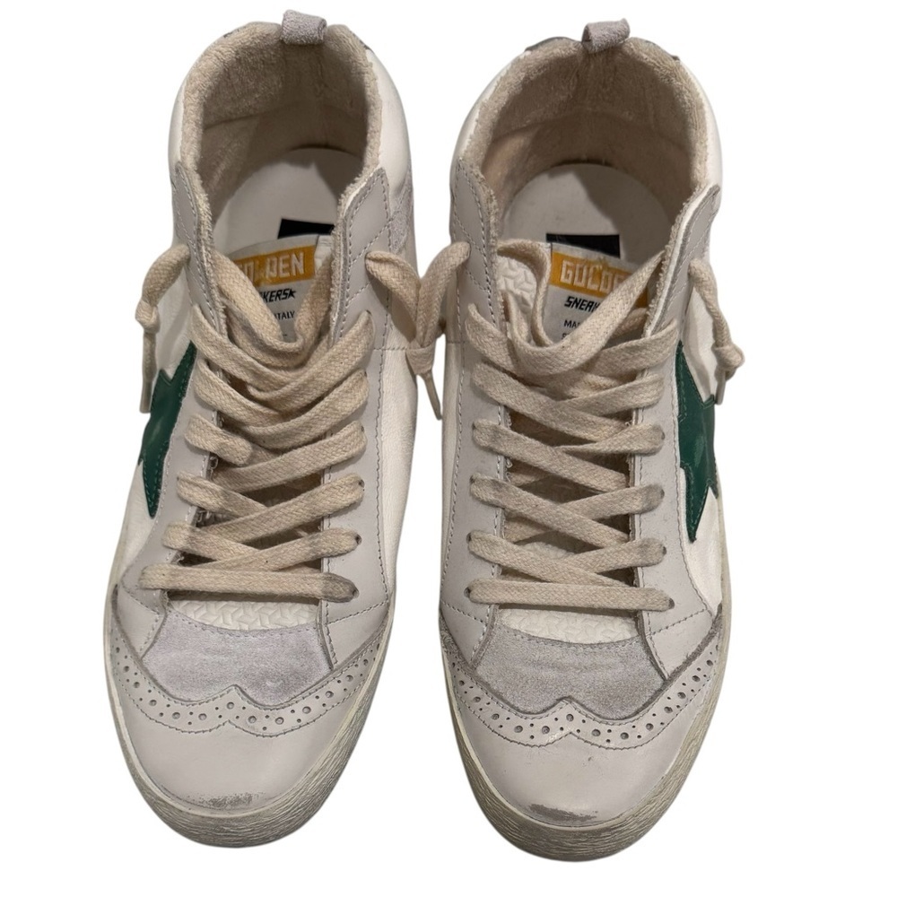 Golden Goose Women's Mid Star Cream Milky Green IT38/ US 8 NWT - Picture 9 of 12